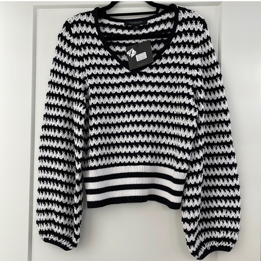 Black & White Knit Sweater NWT